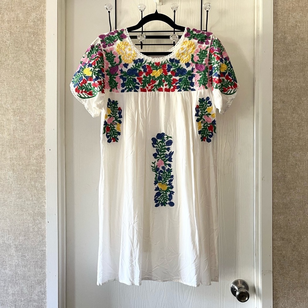 Buddy Love Floral Embroidered Carolina Oxacan Mini Dress - Picture 2 of 6